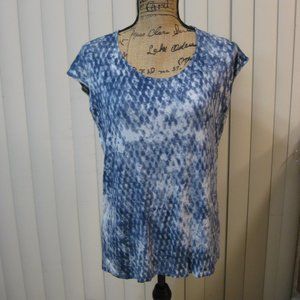 EUC Tryst by Mathew blue white tiedye shirt top M medium
